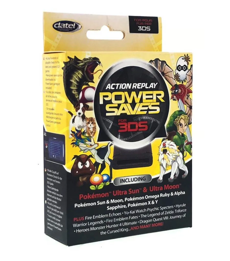 Adaptateur Action Replay Powersaves 3DS pour Triche Pokémon S2W2 et Jeux