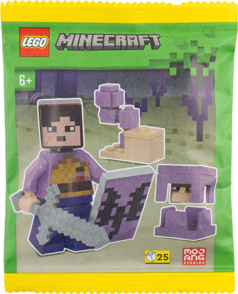 LEGO Minecraft Paperbag – End-Krieger mit Shulker & Chorus-Pflanze | Mini-Bauset für Fans & Sammler NEU! Menge 1x
