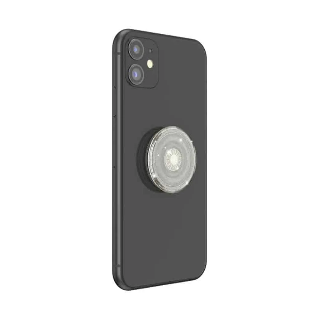 PopSockets PopGrip Clear Glitter Silver - Support de téléphone pailleté - 6