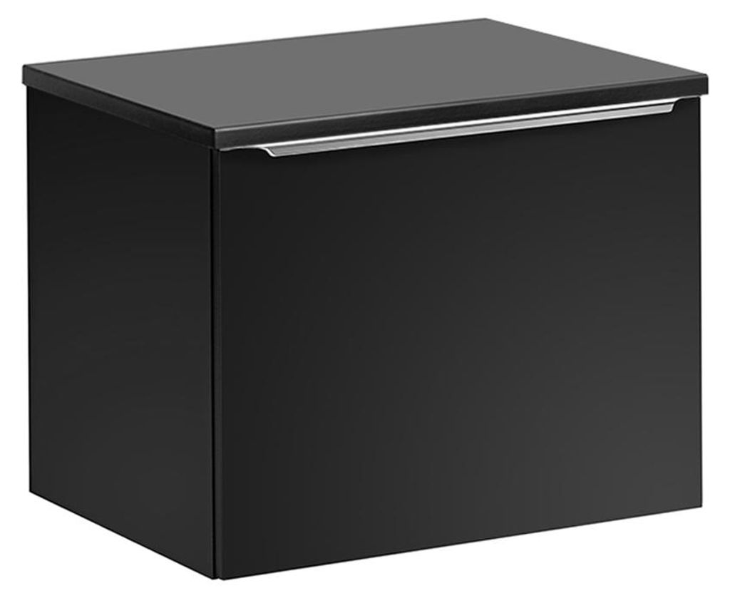 Waschtischunterschrank 60cm Éros mit 1 Schublade, Schwarz