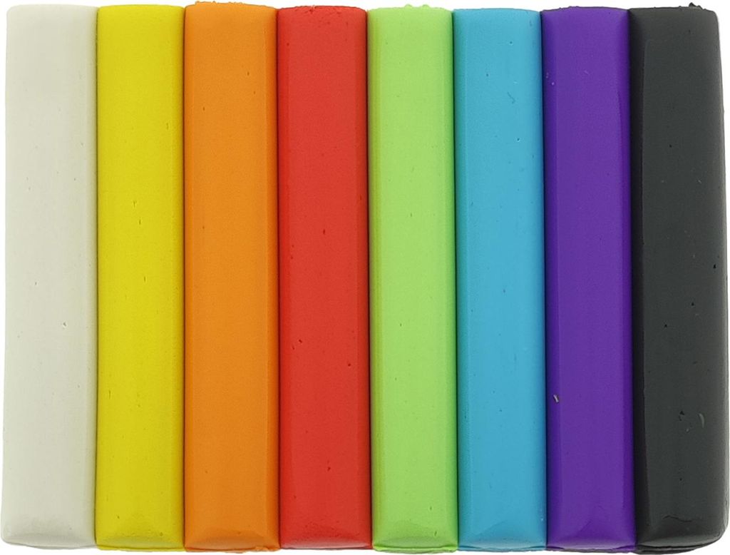 Bunte Knete Modelliermasse für Kinder – 8 Rollen farblich Produktbild 