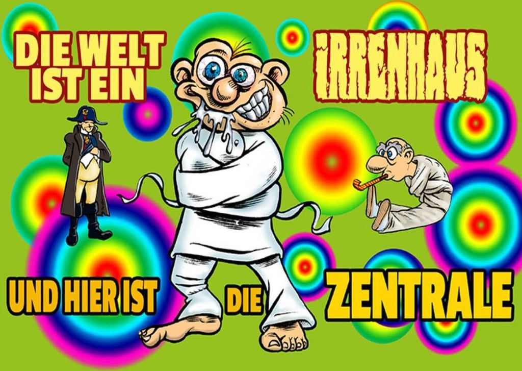 vianmo Holzschild 30x40 cm Welt ist Irrenhaus hier ist Zentrale