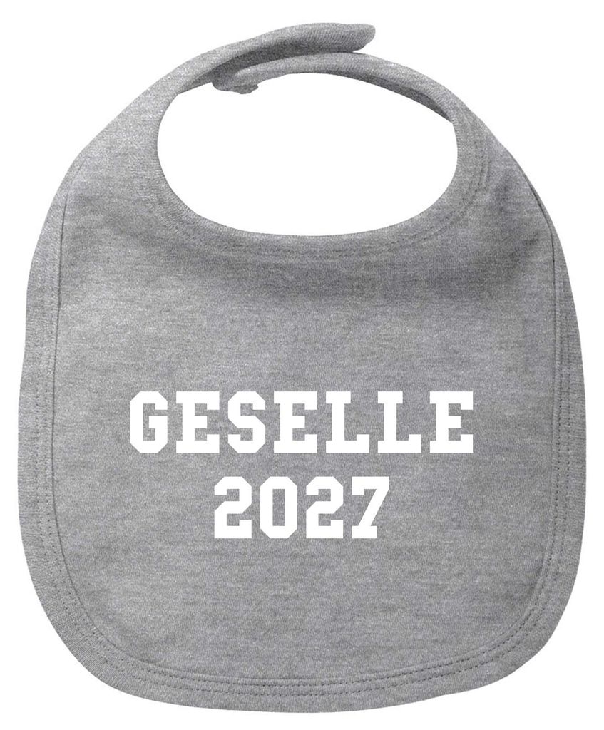 Huuraa Baby Lätzchen Geselle 2027 Ausbildung Heather Grey Klettverschluss Baumwolle Latz Geschenkidee