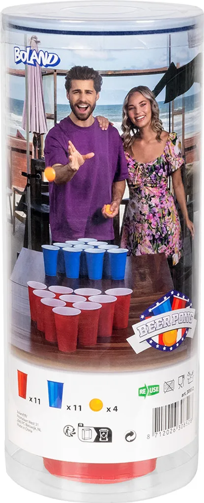 Fini les verres cassés avec le Set de Beerpong Triton-X de 26 pièces