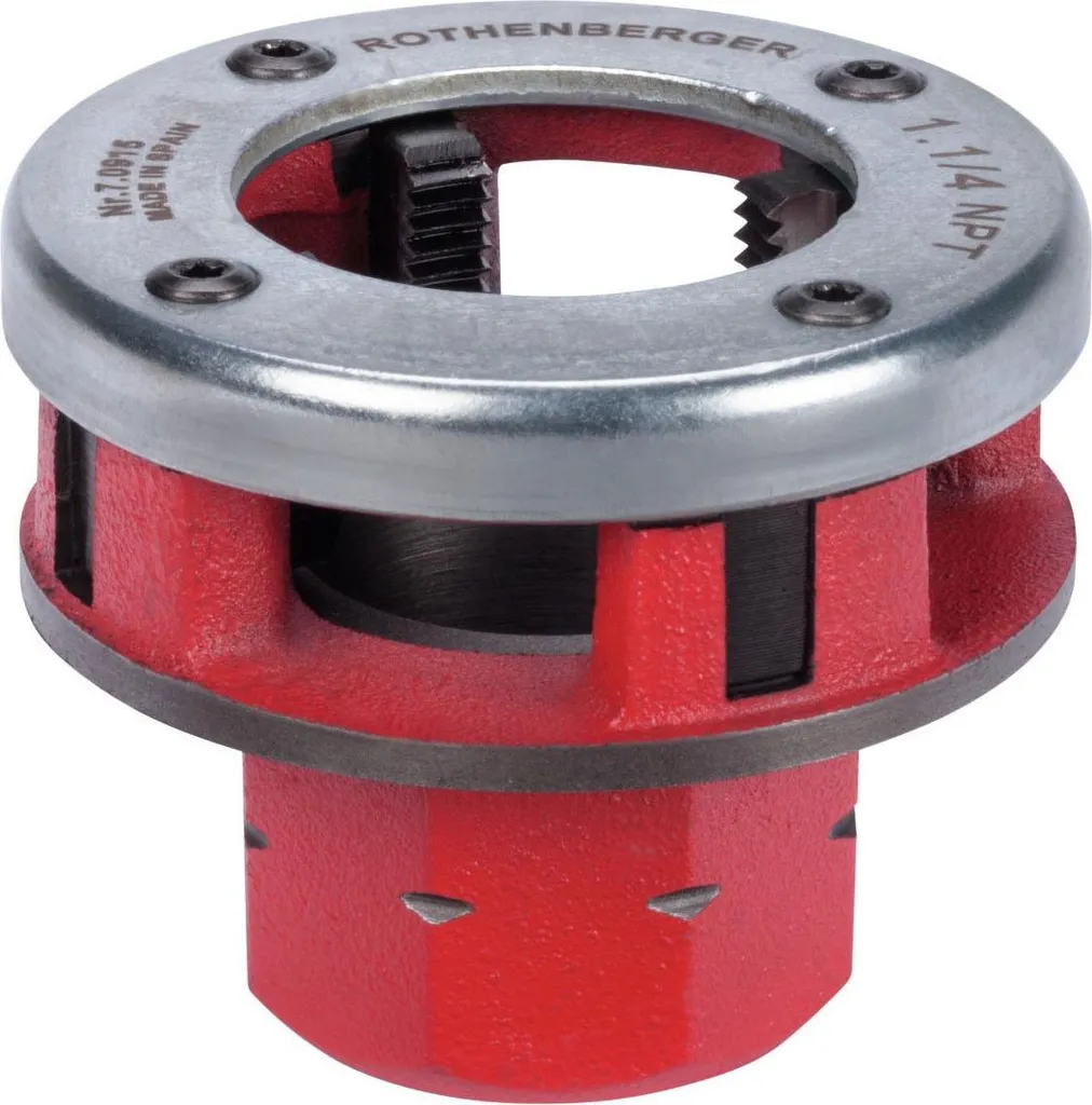 Filière de filetage NPT 1.1/4" ROTHENBERGER tête de coupe 8 pans acier