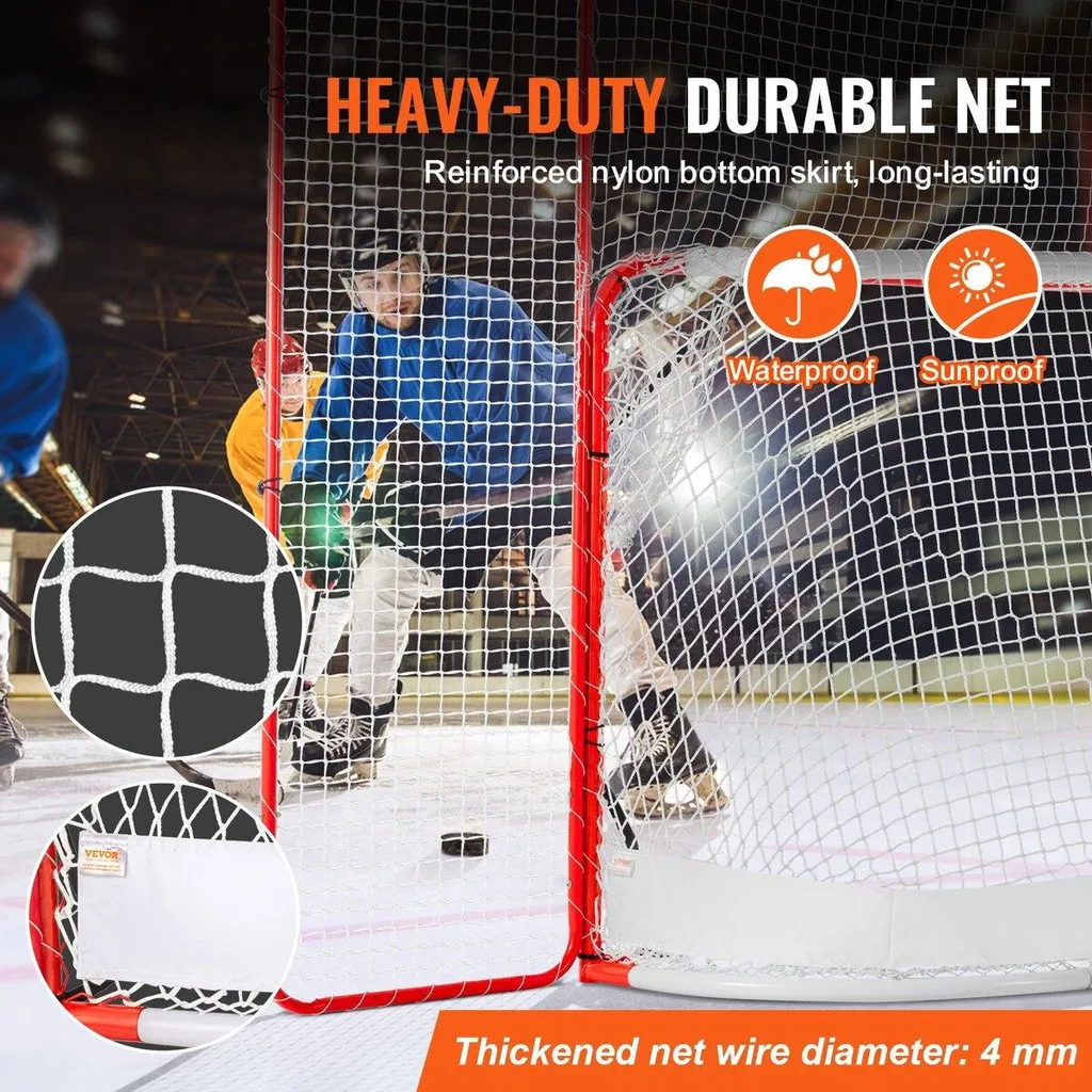 But de hockey anti-tirs manqués avec filet de protection acier - 4