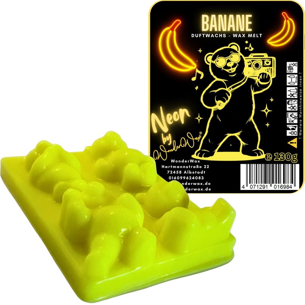 WonderWax Neon Duftriegel 6 x Duftwachs Bären Wachsmelt Produktbild 