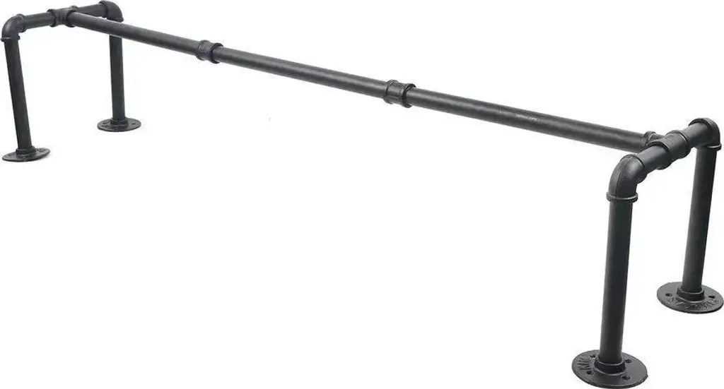 Appendiabiti Industriale Muro 115 cm | Stand Vestiti Nero Design