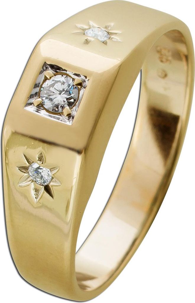 Brillantring Gold 585 14 Karat Brillanten 0.16ct 19