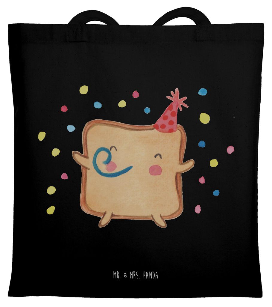 Mr. & Mrs. Panda Tote Bag Toast Party - Schwarz - Geschenk, Jutebeutel, Freundin, Tasche, Shopping, Mitbringsel, Valentinstag, Hochzeitstag, für F...