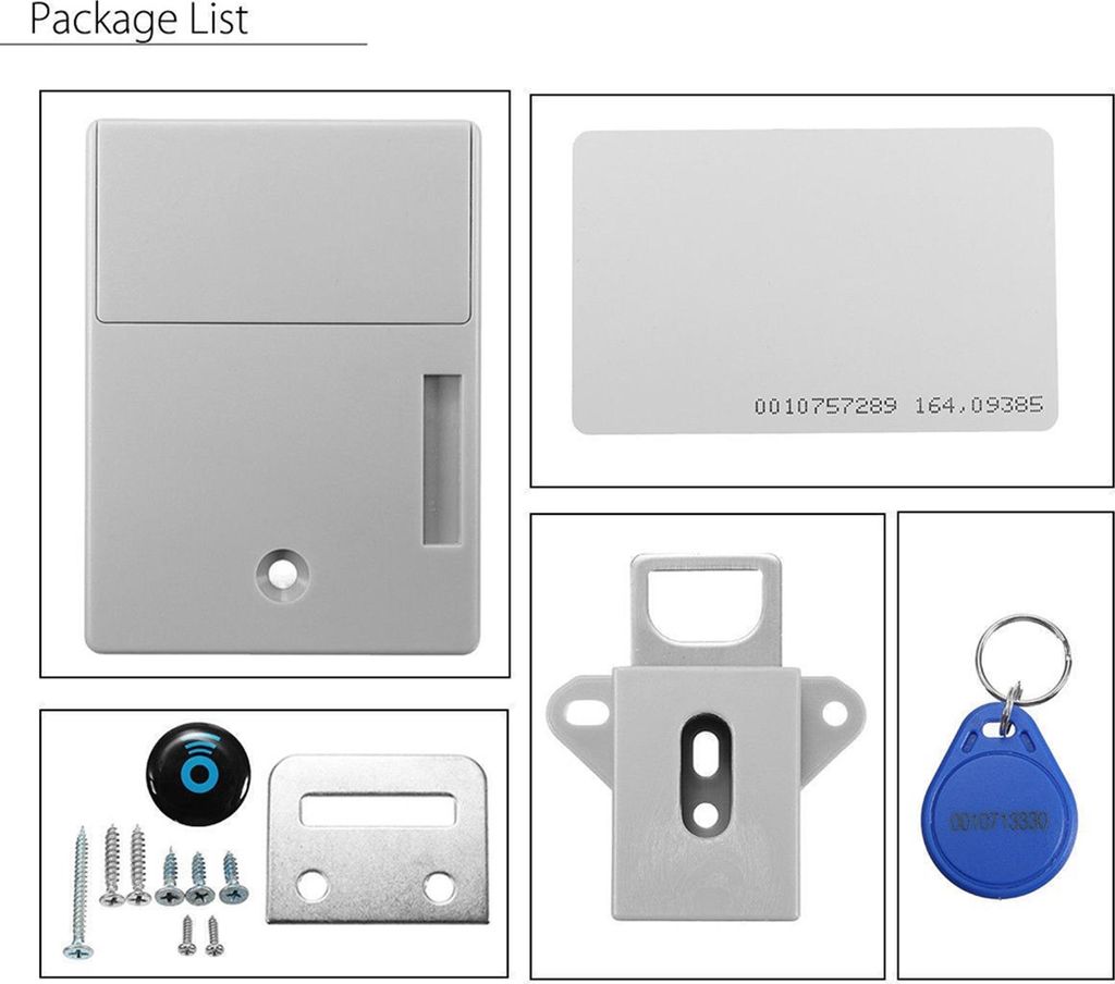 Batterie -IC -Kartensensor Schrankschublade Intelligent Smartlock DIY Invisible Hidde Digitales Schloss ohne Perforationsloch