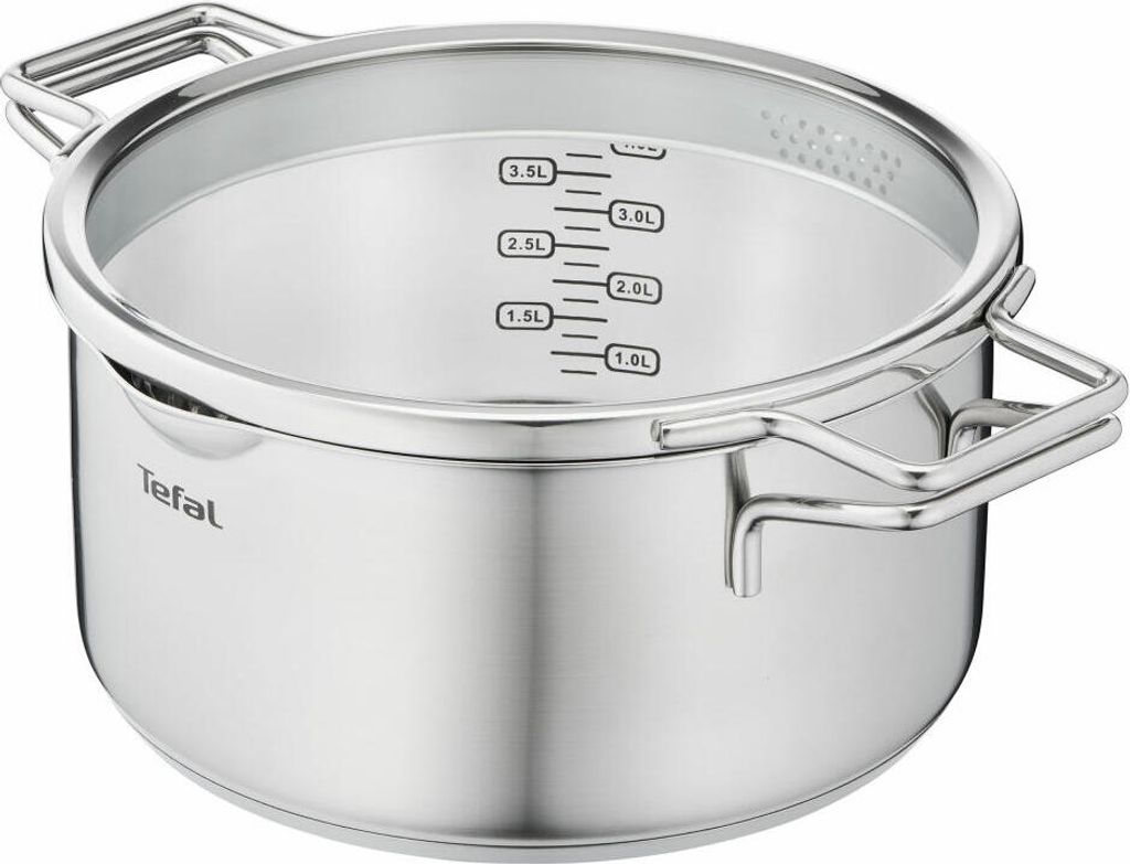 Tefal Nordica Kochtopf 24 cm H85246, Edelstahl, Edelstahl, Produktbild 