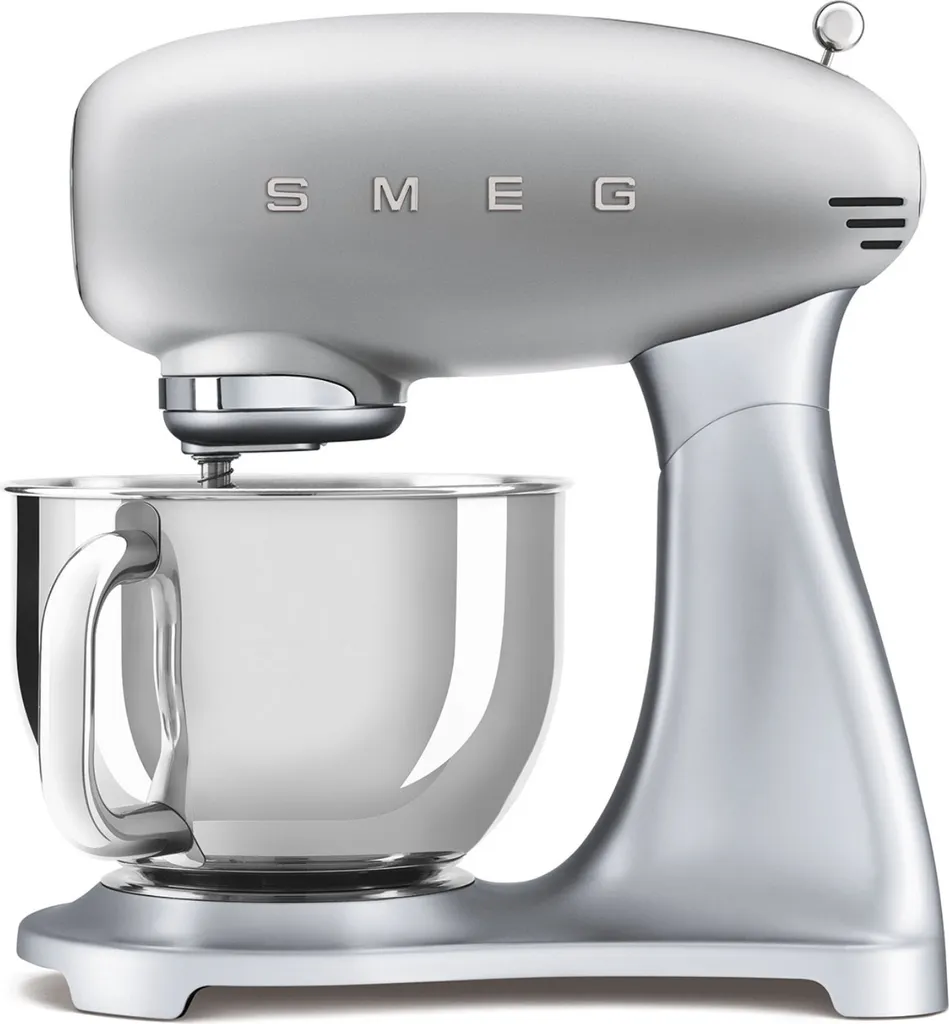 Robot de Cuisine Smeg SMF02SVEU : Préparez vos Pâtes et Gâteaux en Argent