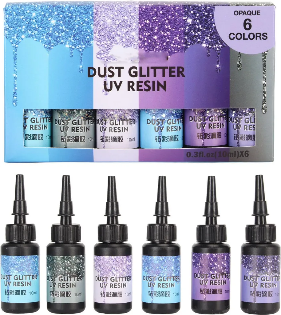 Stock 6x Resina UV Viola 10ml - Prezzo Imbattibile per Artigianato