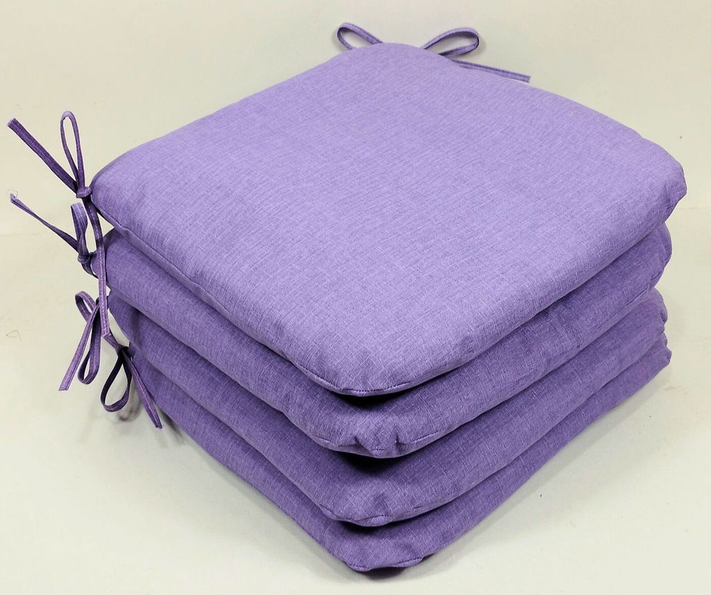 Rattani Sitzkissen Stuhlkissen Billy 40 x 40 cm violett, Set 4