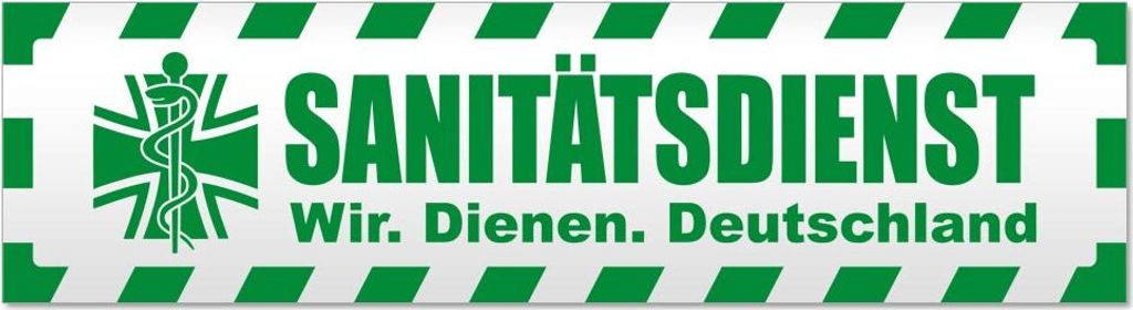 Sanitätsdienst gestreift Magnetschild Schild magnetisch