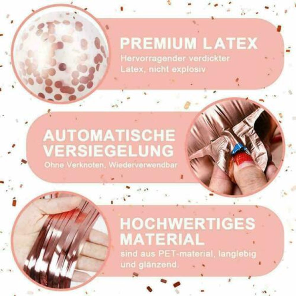 Narozeninová dekorace růžově zlatá sada, šťastné narozeniny Obrázek produktu 5