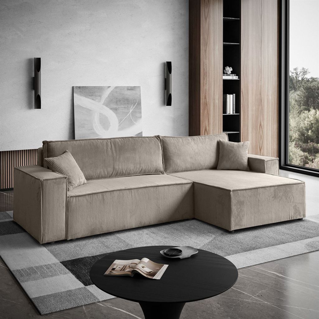 Ecksofa CARLO XL Cord, Poso 02