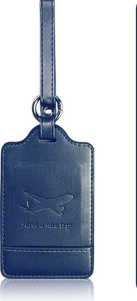 INF Gepäckanhänger aus Kunstleder für die Reise, 2er-Pack Dunkelblau