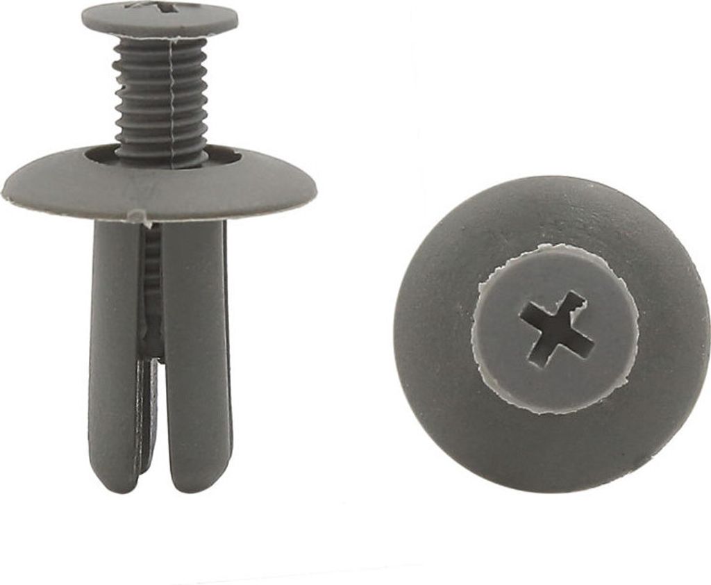 40Stk 8mm graues Auto Plastik Schieben Typ Niet-Halter-Befestigungs-Stoßdämpfer-Bolzen DE de