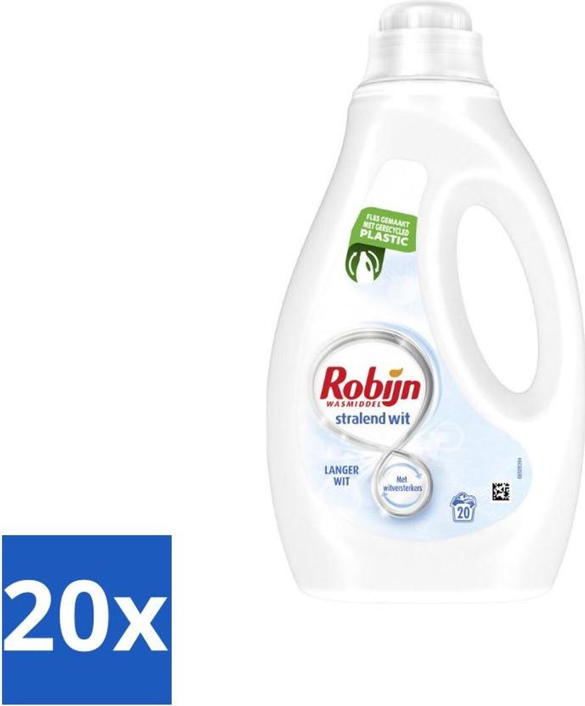 Robijn – Bright White – Flüssigwaschmittel – 20 Wäschen - Vorteilspack - 20 Stücke