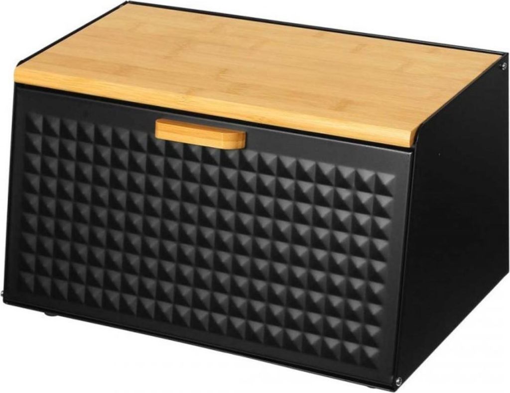 Brunbeste Luxus-Doppelwandige Brotdose – Frischhaltebox – Bambus/Edelstahl – Schwarz