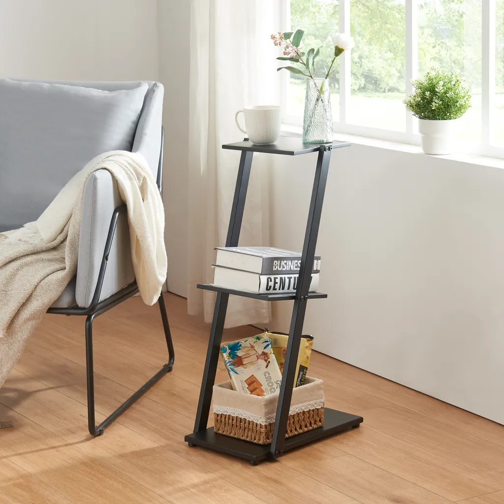 Petit meuble de rangement en métal noir Rollag - Bibliothèque de salon