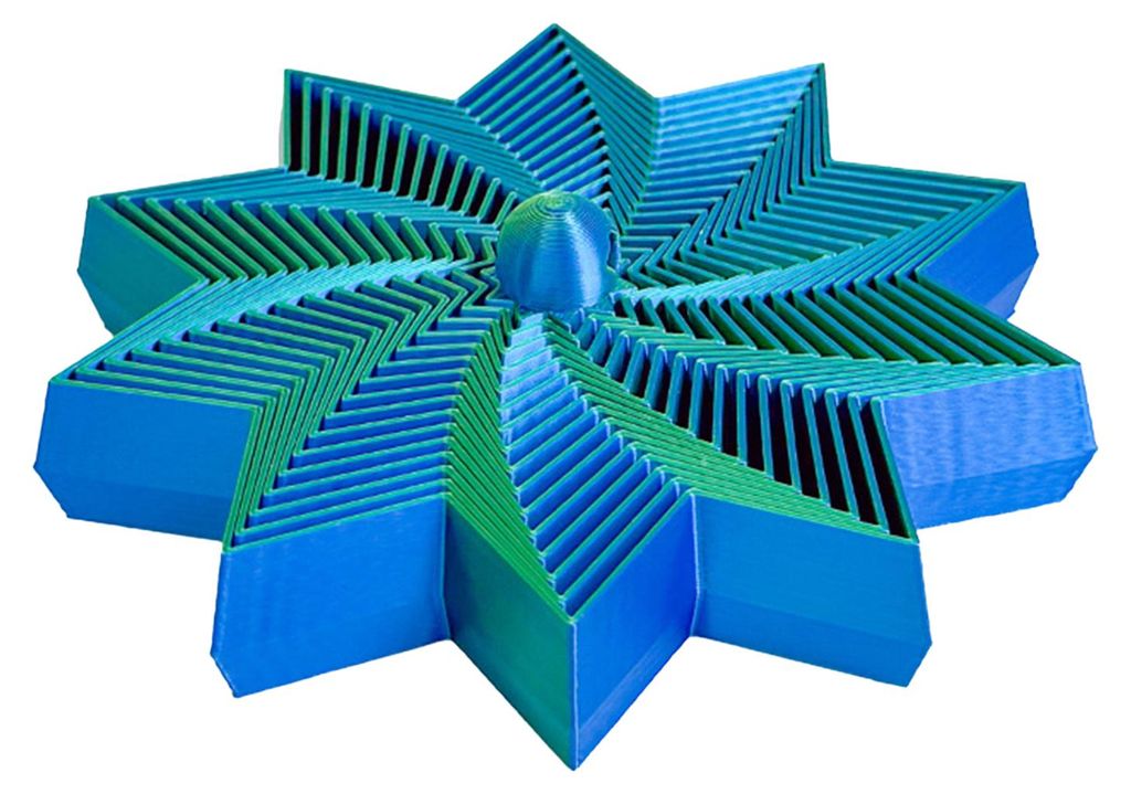 Erweiterter sensorischer Fidget-Stern, wirbelnder Spiralstern, flexibler Drehturm mit Griff zur Stress- und Angstbewältigung, ideal für Zuhause, ...