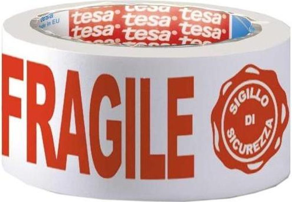 TESA Nastro da imballo in PP stampato "FRAGILE" 66 m Immagine del prodotto 