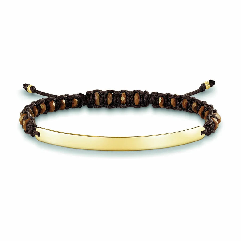 Thomas Sabo Bracelet Femme 925 Argent Marron/Or LBA0056-894-2-L21v