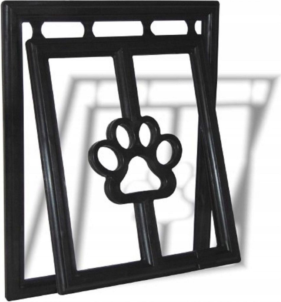 Haustierklappe für Fliegengittertür 23,5x29 cm Hundeklappe Katzenklappe Tür 10933