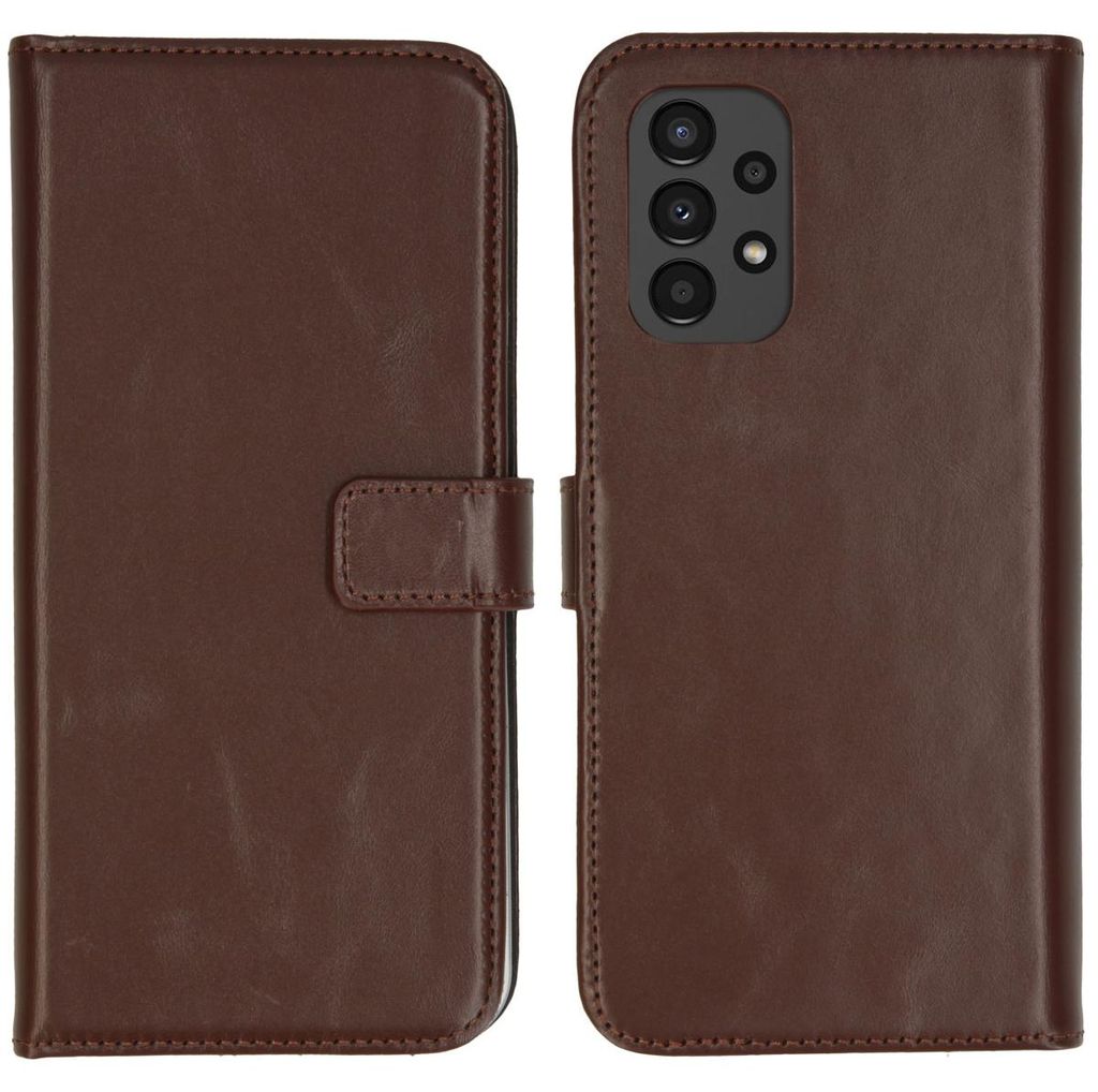 Funda de Cuero Auténtico tipo Libro para Samsung Galaxy A13 Imagen del producto 