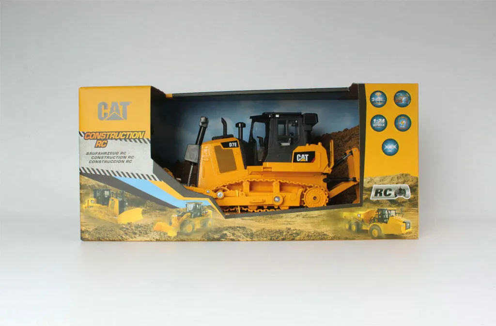 Bulldozer RC CAT D7E Carrera avec Lame Mobile et Sons Réalistes 1:24 - 6