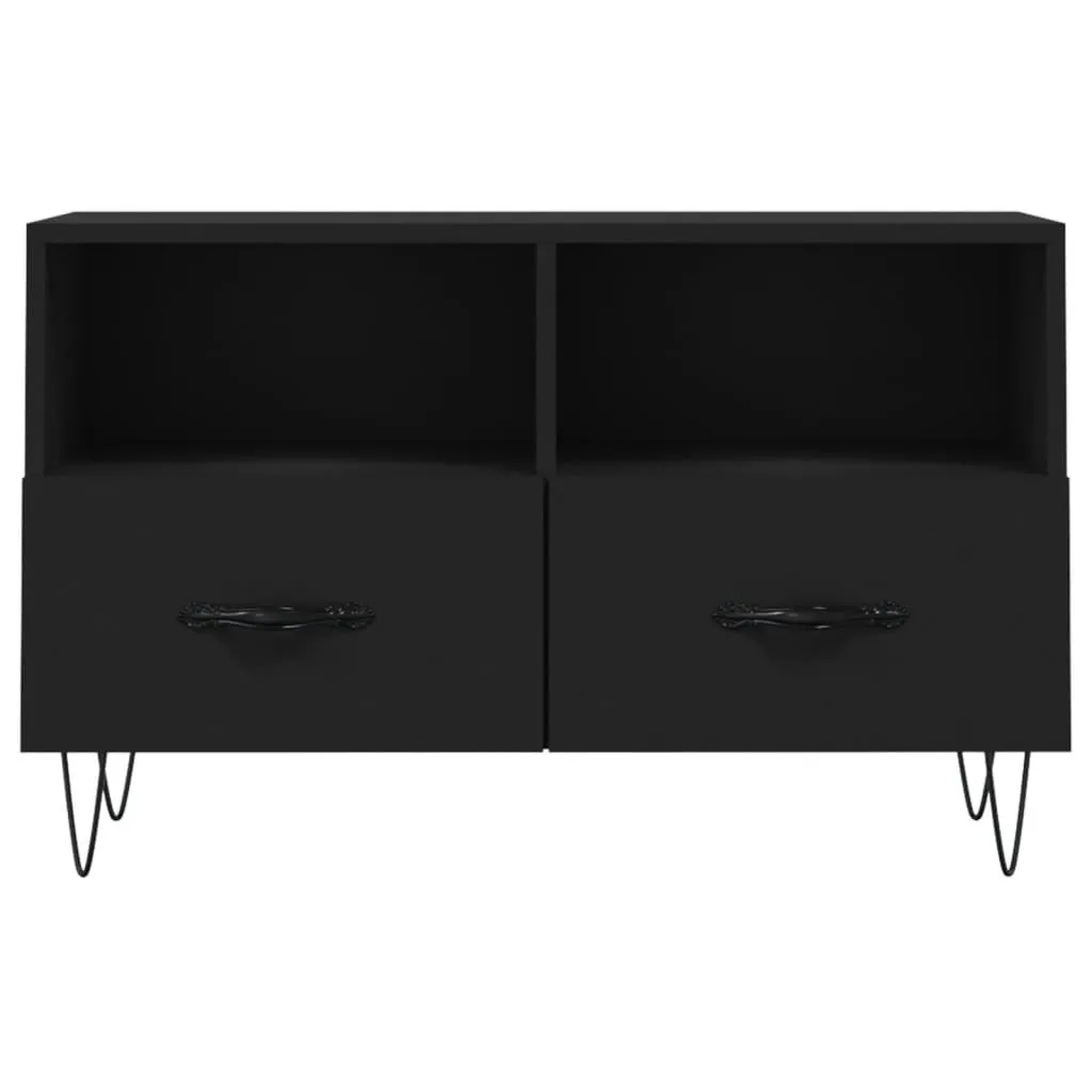 Mobile TV 80 cm Nero - Robusto, Sicuro e Facile da Pulire - 5