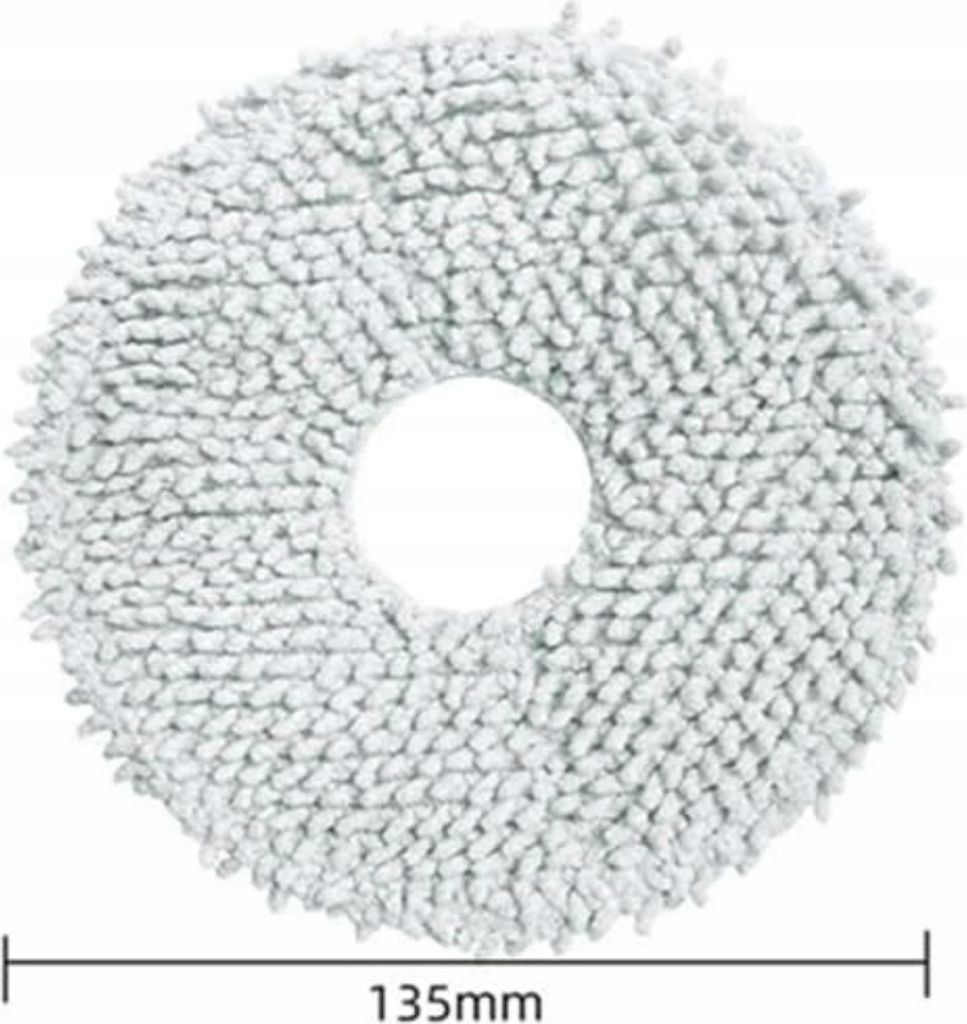 A circular mop pad with a hole in the center, shown from a top-down perspective.