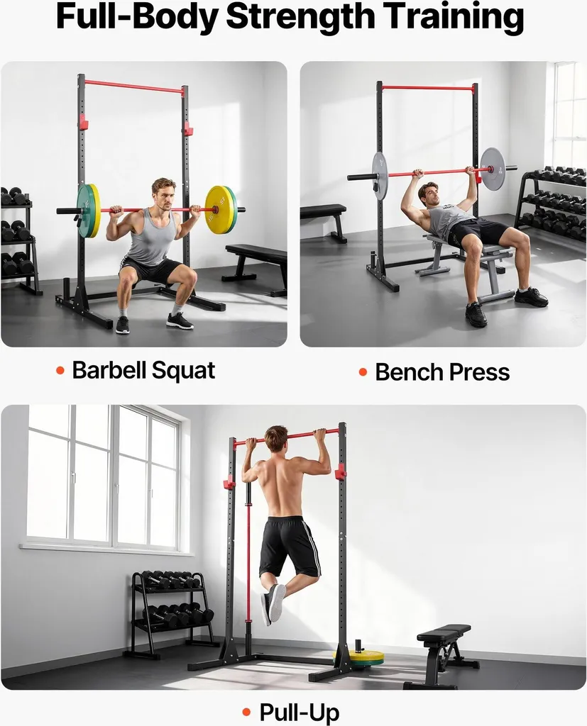 Support de Squat avec Barre de Traction Station de Musculation Maison - 2