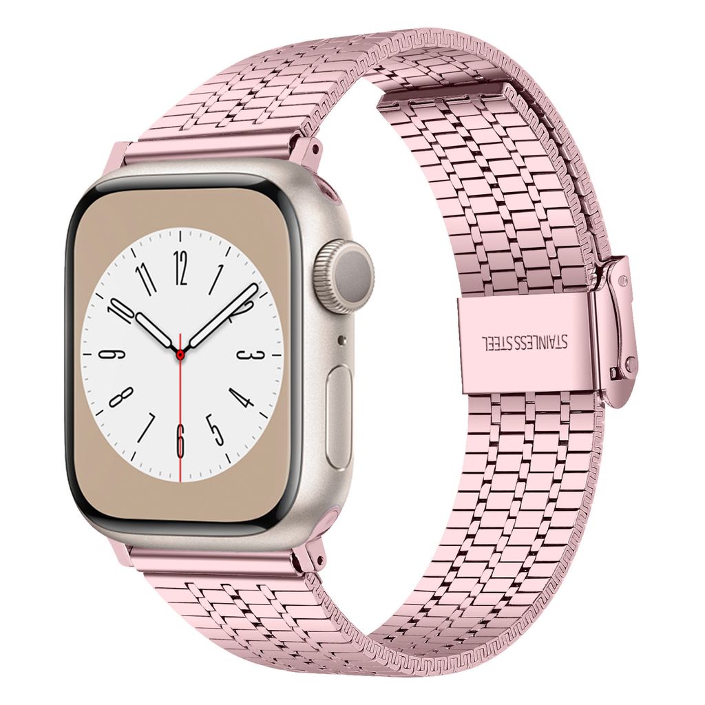 Strap-it Apple Watch Edelstahlarmband (Rosa)