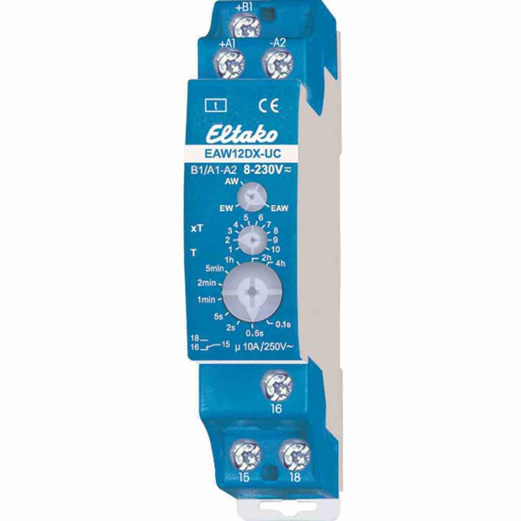 Eltako EAW12DX-UC Zeitrelais 1We potenzialfrei 10A 23001702 Produktbild 