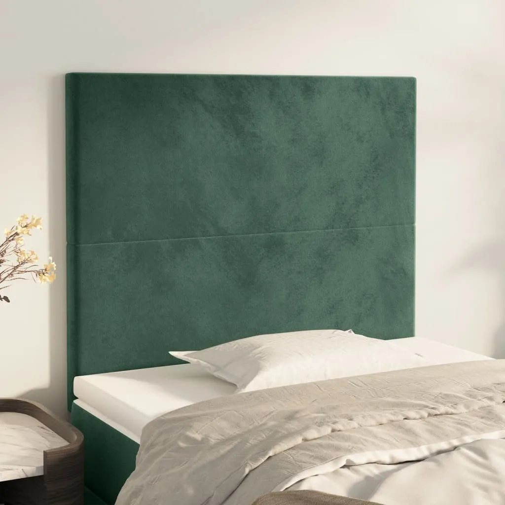 Testiera Letto SYFAX™ Velluto Verde Scuro 100cm | Design Luxury - 2