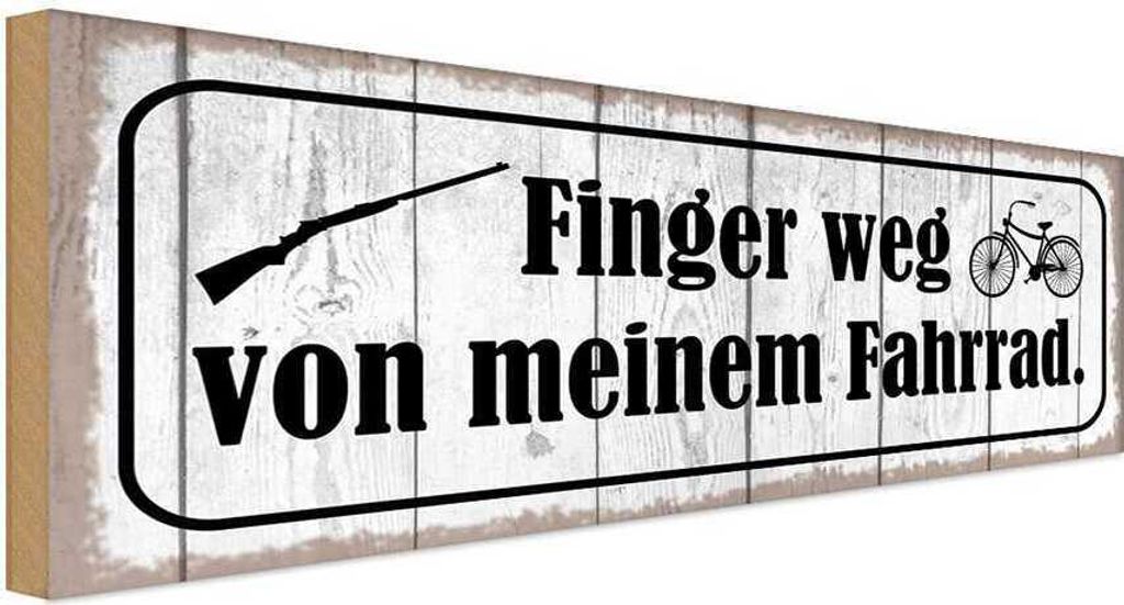 vianmo Holzschild 10x27 cm Finger weg von meinem Fahrrad Dekoration