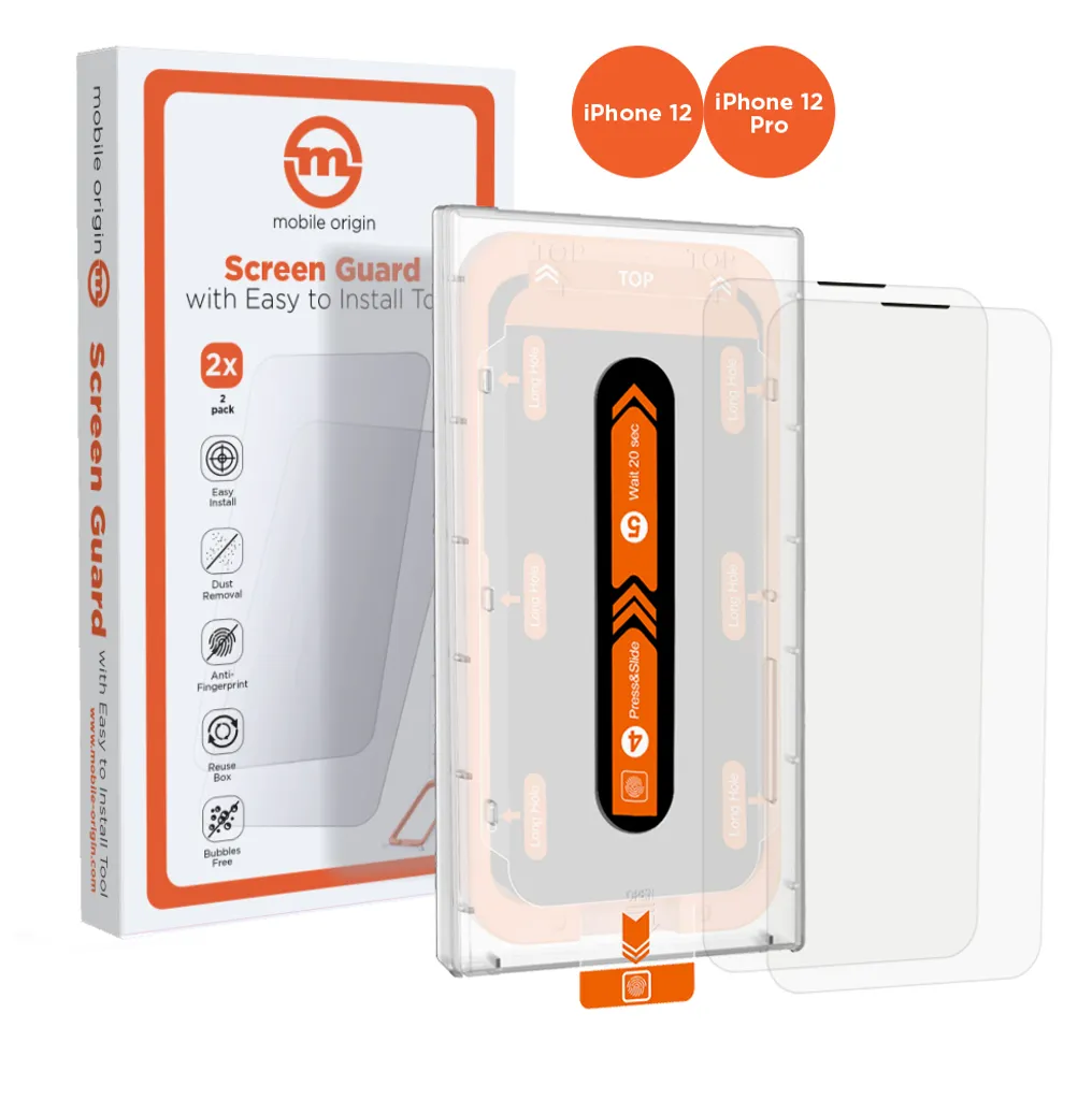 Kit Eleganza iPhone 12 Pro: Screen Guard Mobile Origin con Applicatore 2-Pack