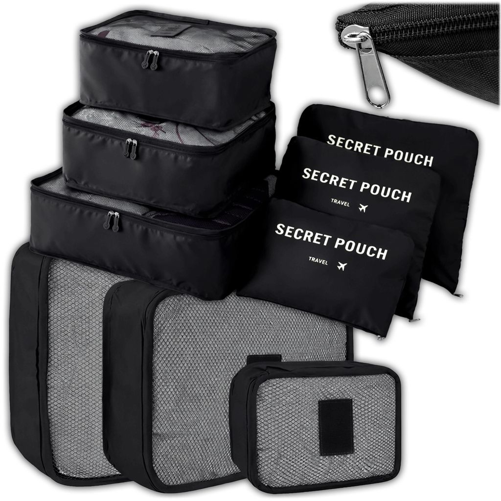 Lot de 6 cubes d'emballage de voyage - Lot de 6 organiseurs Lot de 6 cubes d'emballage de voyage - Lot de 6 organiseurs