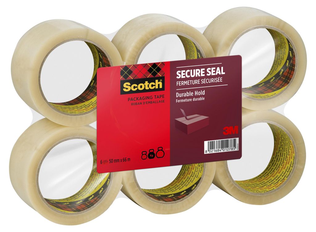 Scotch Secure Seal Verpackungsklebeband Transparent 50 mm x Produktbild 