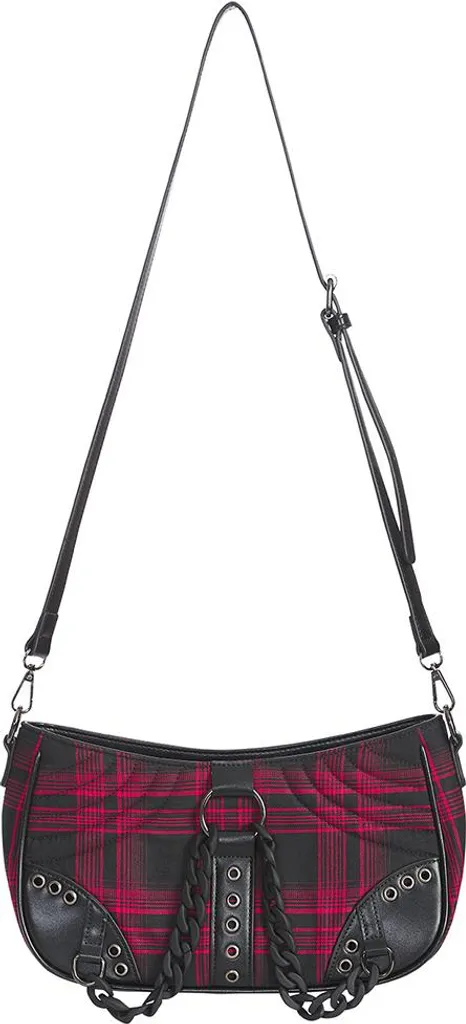 Sac Earthworm Chain Banned Alternative Rouge à Chaînes Entrelacées - 2