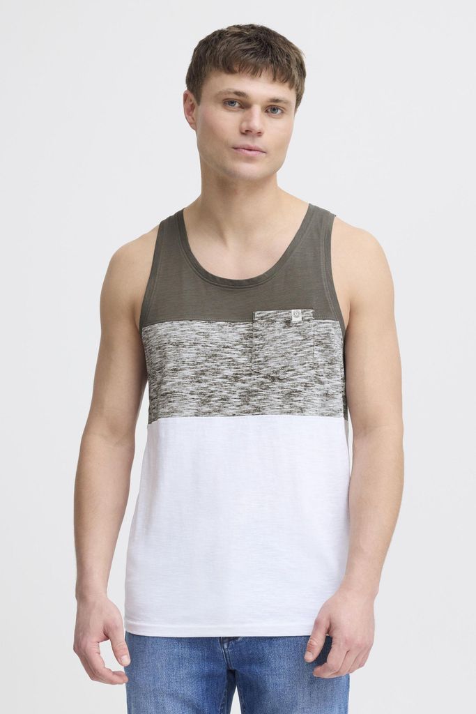 SOLID SDSion Herren Tank Top mit Streifen und Rundhalsausschnitt aus 100% Baumwolle