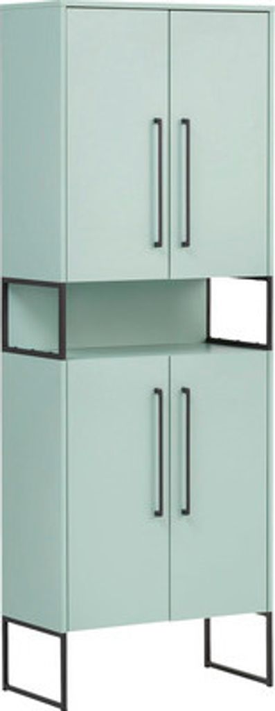 Hochschrank Möbelpartner Limone BxHxT 65,2 x 183,4 cm x 33,1 cm Frontfarbe mintgrün