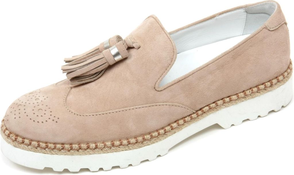 C8078 mocassino donna HOGAN H311 pantofola nappine beige slip on shoe woman