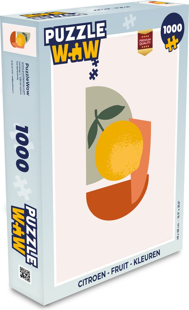 MuchoWow Puzzle 1000 Teile Zitrone - Früchte - Farben - Spielzeug - Alt und Jung - Spiele - Puzzeln