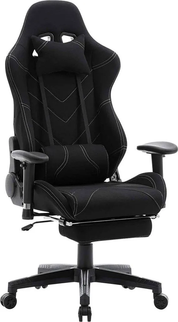 Fauteuil de bureau pour gamer confortable avec repose-pieds intégré