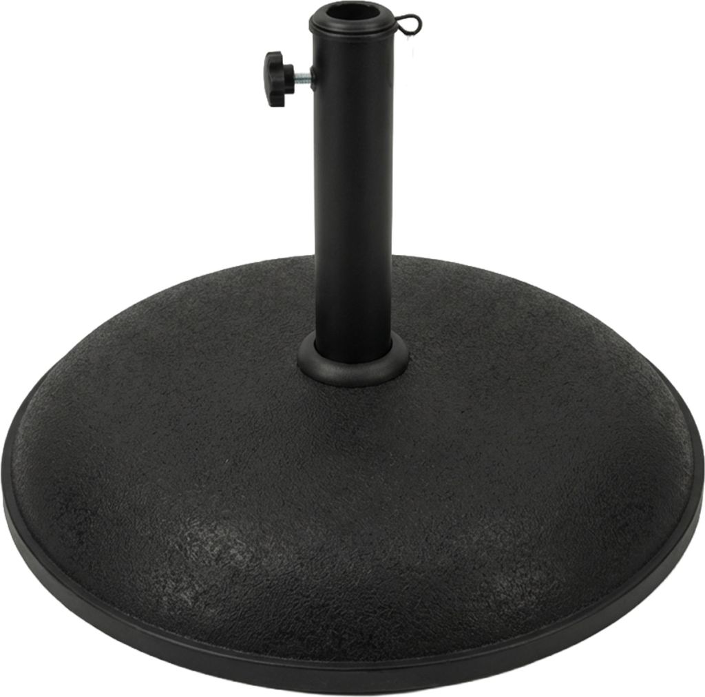 AXI Sonnenschirmständer Rund aus Beton in Schwarz | Ständer für Stockschirme bis Ø 3 Meter | Geeignet für verschiedene Stockdurchmesser